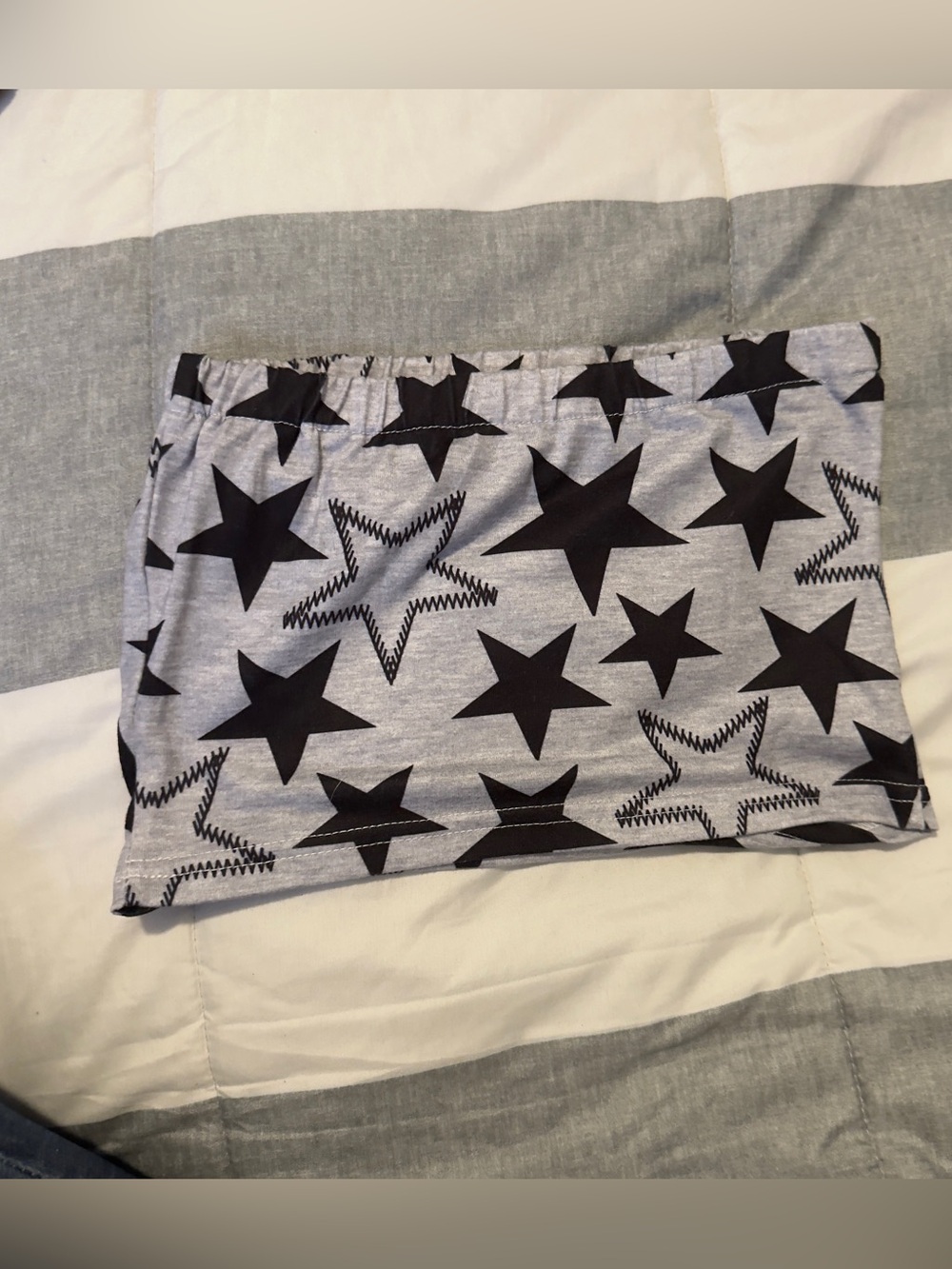 Unbranded Kids Grey Star Print Tube Top